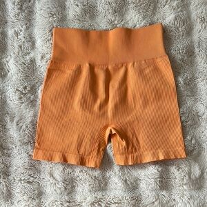 Orange gym Shorts compressive Fit